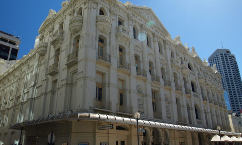 His Majesty's Theatre Perth, the restored 1904 Edwardian opera house on Hay Street, with the original facade preserved.